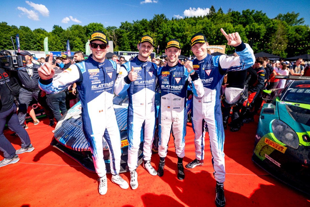 Dansk triumf i Belgien: Conrad Laursen tog klasseejr 24-timersløbet.
(Foto: Kessel Racing)